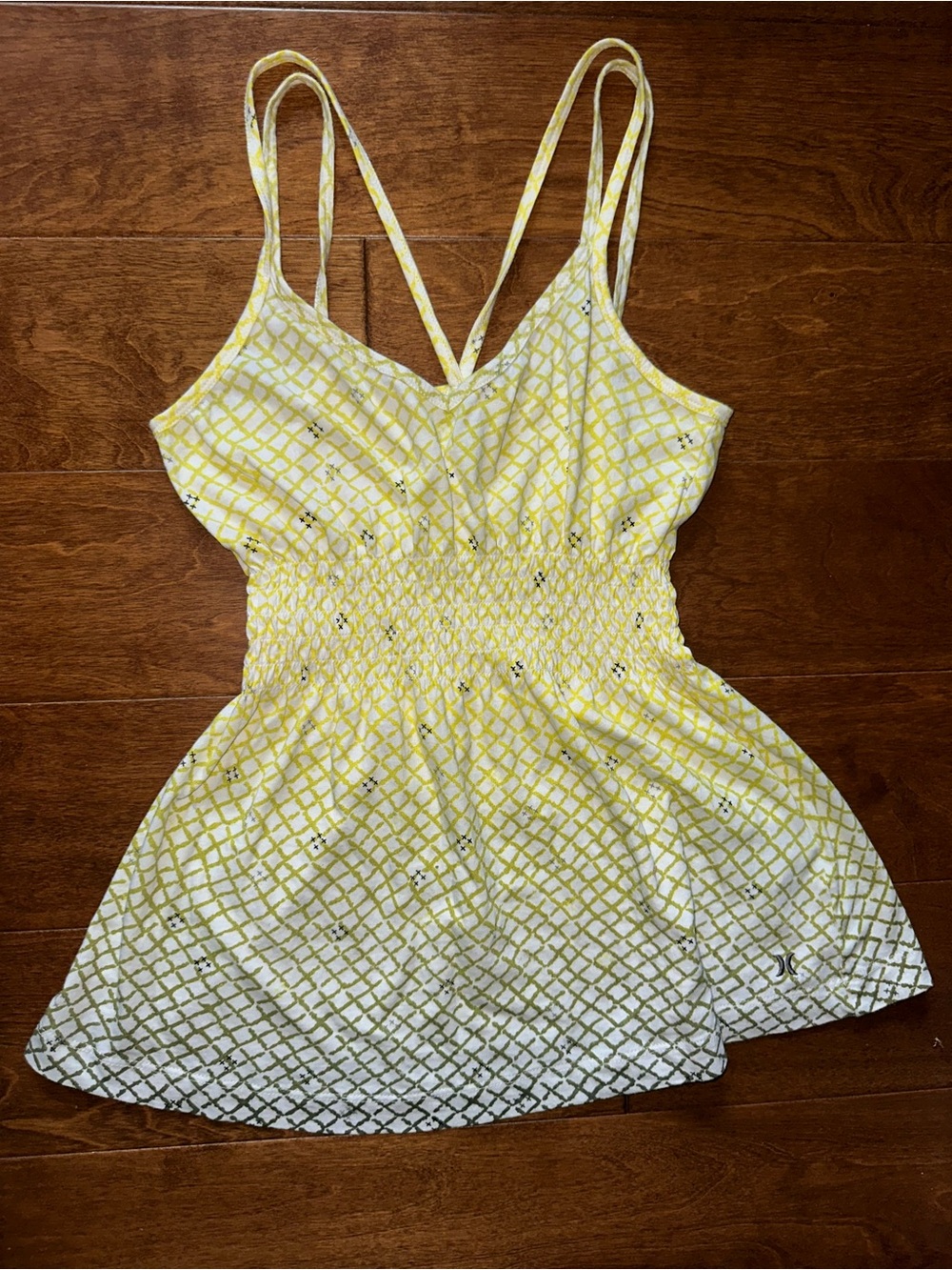Hurley Yellow and Green Tank Top
